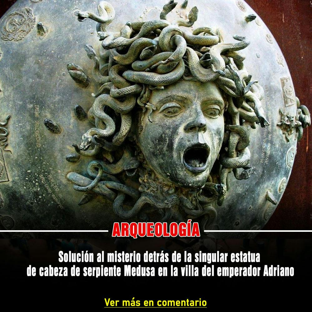 Cover Image for Solución al misterio detrás de la singular estatua de cabeza de serpiente Medusa en la villa del emperador Adriano