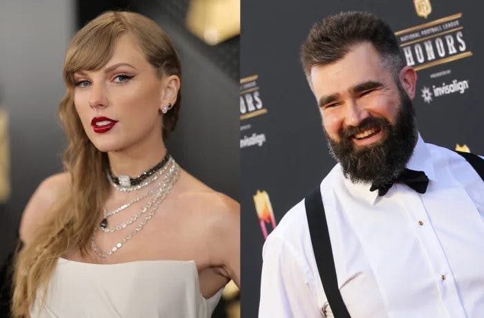 Cover Image for Jason Kelce Appears to Verify His Influence on Taylor Swift’s “Department of Tortured Poets” Style